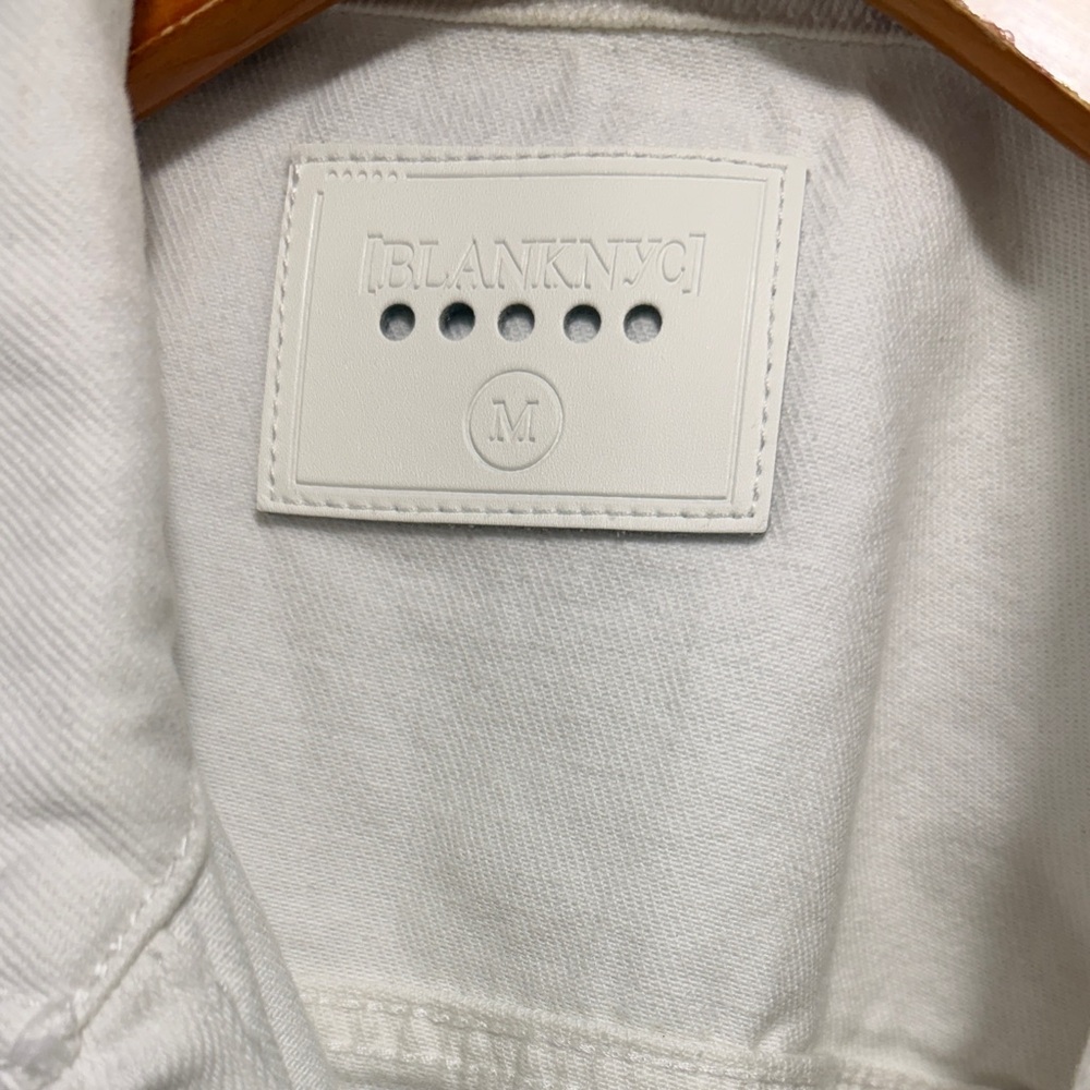 White Cropped Denim Jacket - Women - Picture 7 of 8